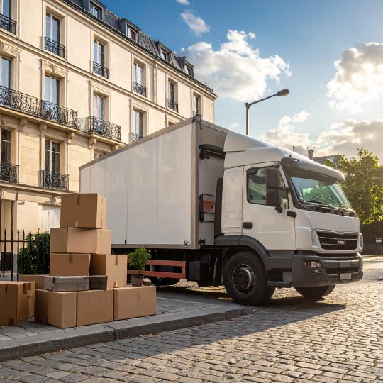 Firefly_photo éaliste représentant le concept d’un déménagement à Châtillon, situé à Paris. I 627520